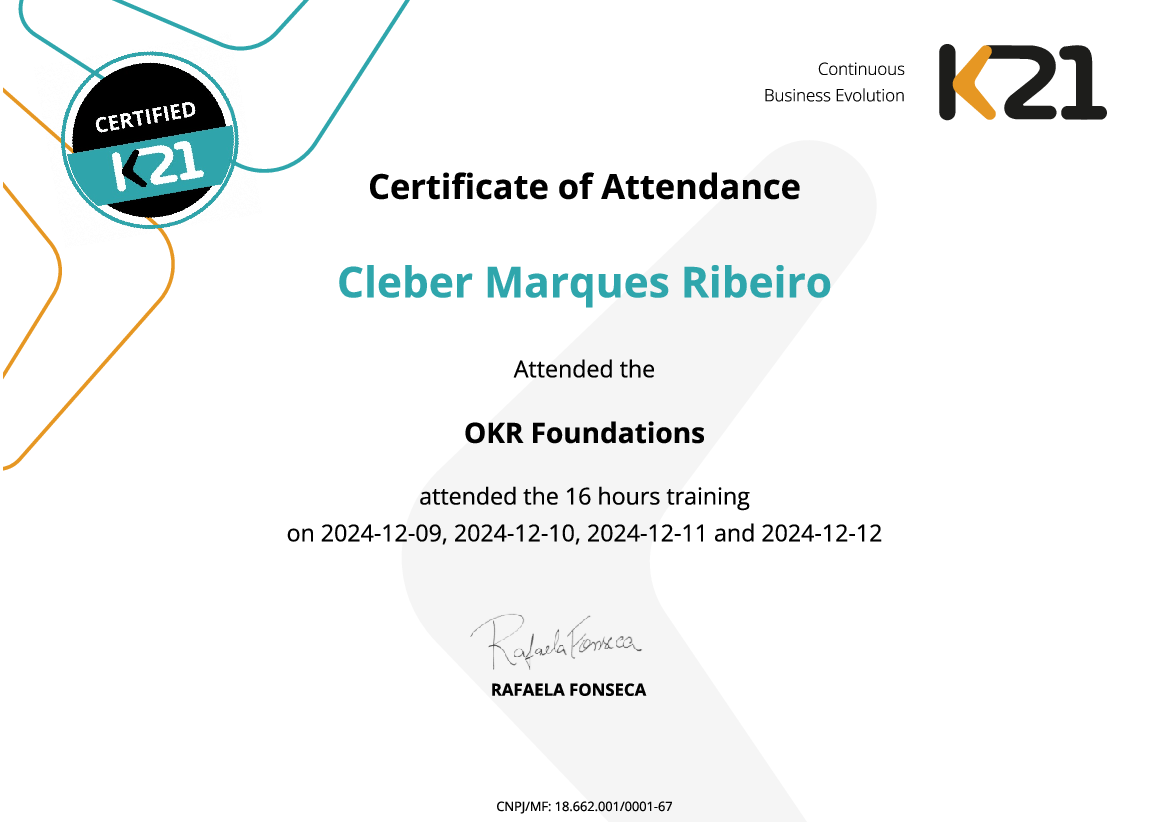 Certificado K21